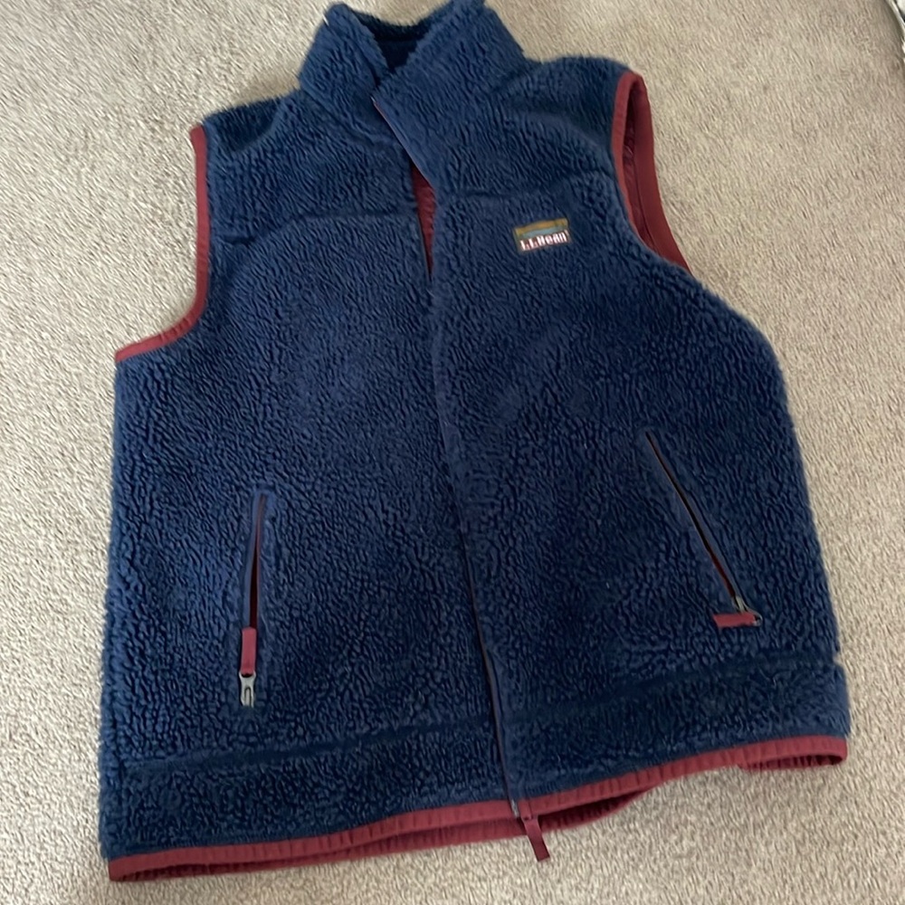 Llbean high pile fleece Sherpa vest